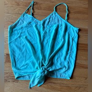 BKEred mint green chiffon tank top